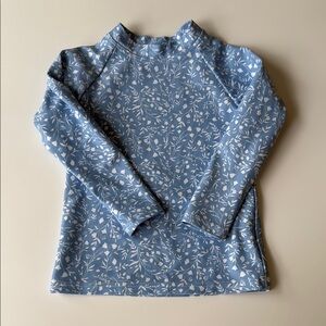 Minnow blue floral rashguard